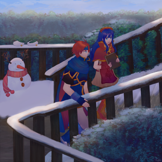 roy and lilina (fire emblem and 1 more) drawn by lijupy