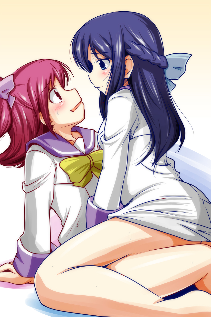 hishikawa rikka and aida mana (precure and 1 more) drawn by nishi_koutarou