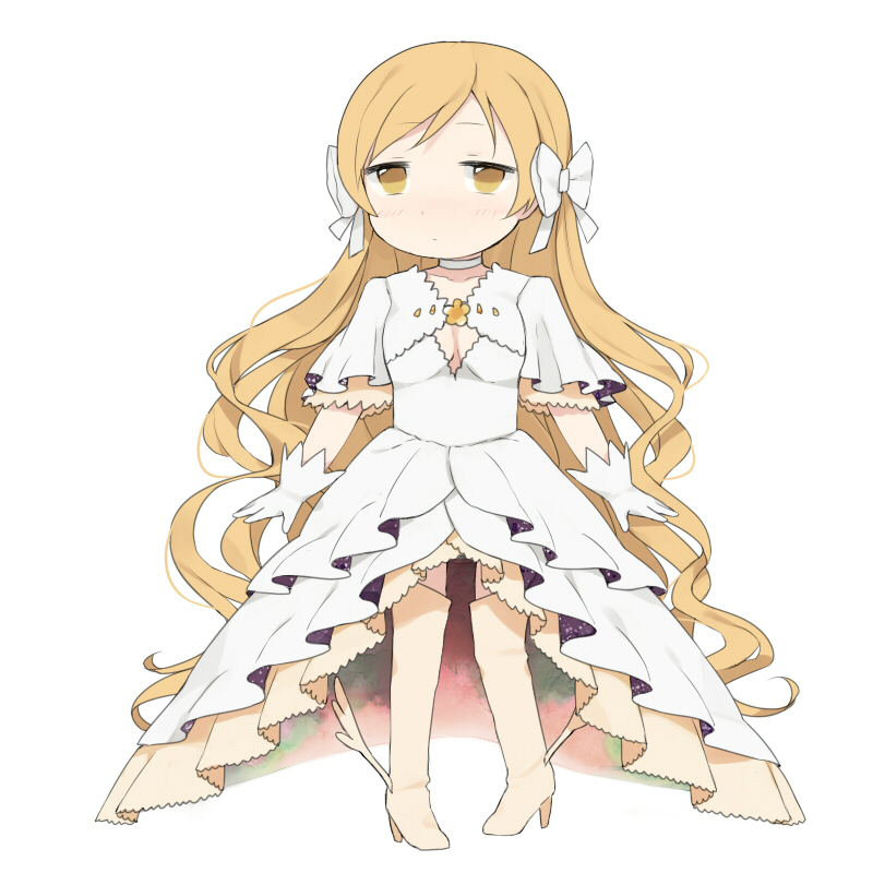 kaname madoka, tomoe mami, and ultimate madoka (mahou shoujo madoka magica) drawn by tsuduya_(knt31)