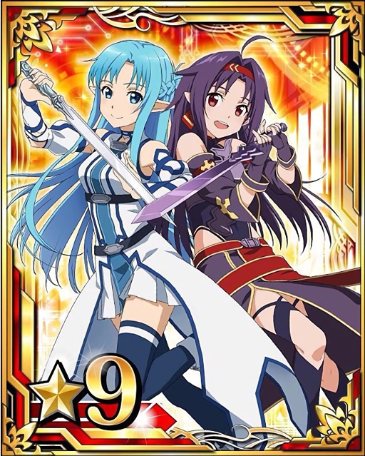 asuna and yuuki (sword art online and 1 more)
