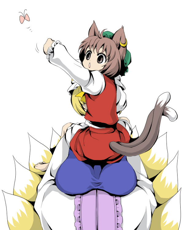 yakumo ran and chen (touhou) drawn by negi_(type03)