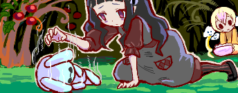 nemurin and hardgore alice (mahou shoujo ikusei keikaku and 1 more) drawn by hayanye