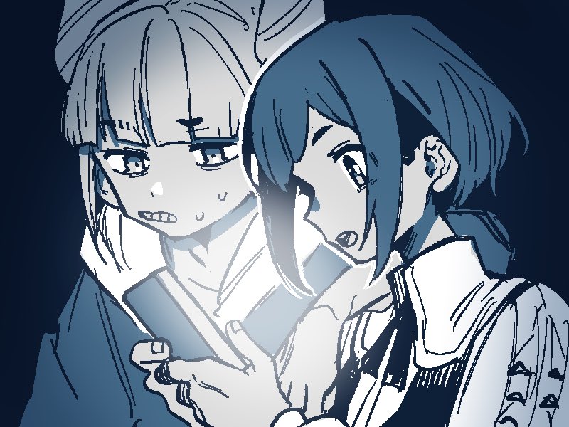 fukurai azami and tomarigi yasumi (toshi densetsu kaitai center) drawn by 100387l