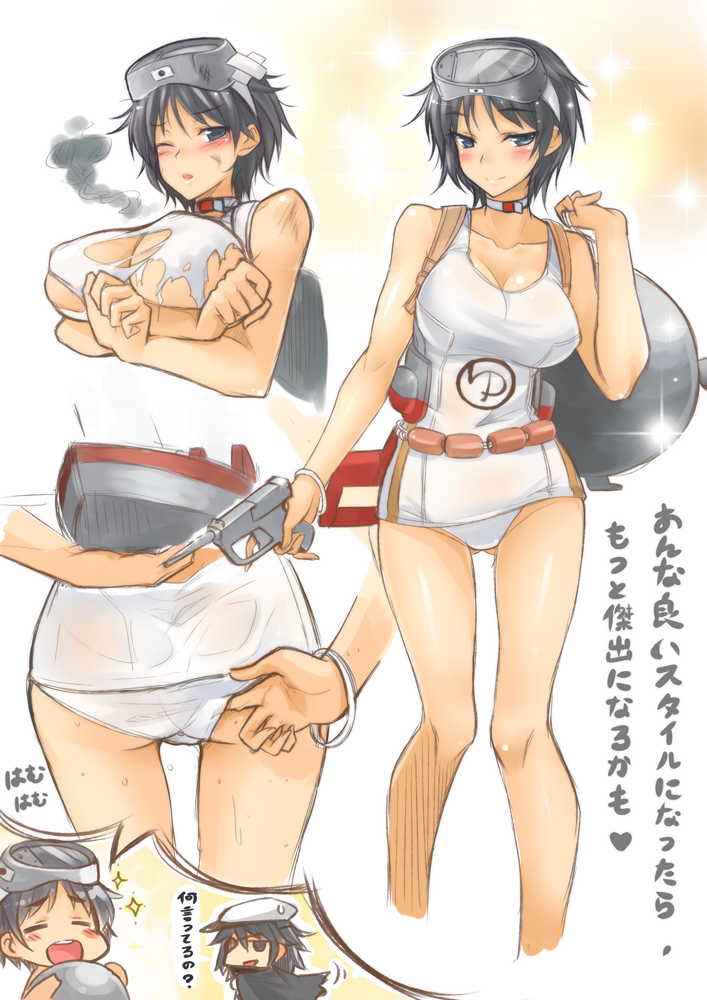 kiso and maru-yu (kantai collection) drawn by okitakung