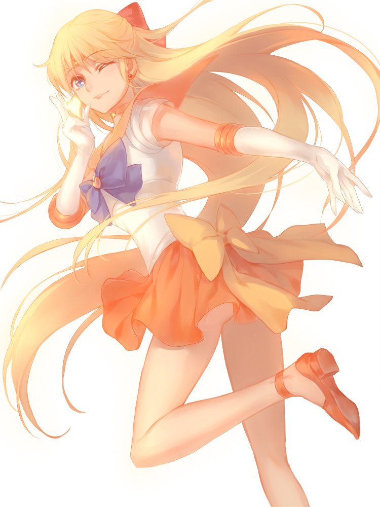 aino minako, sailor venus, and super sailor venus (bishoujo senshi sailor moon) drawn by kanmuri_(hanyifan30338)
