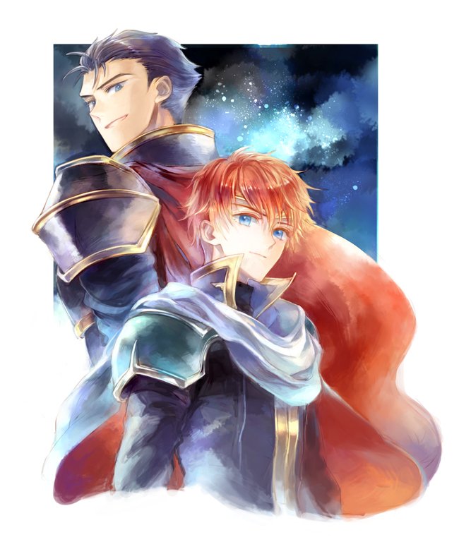 eliwood and hector (fire emblem and 2 more) drawn by kuzumosu