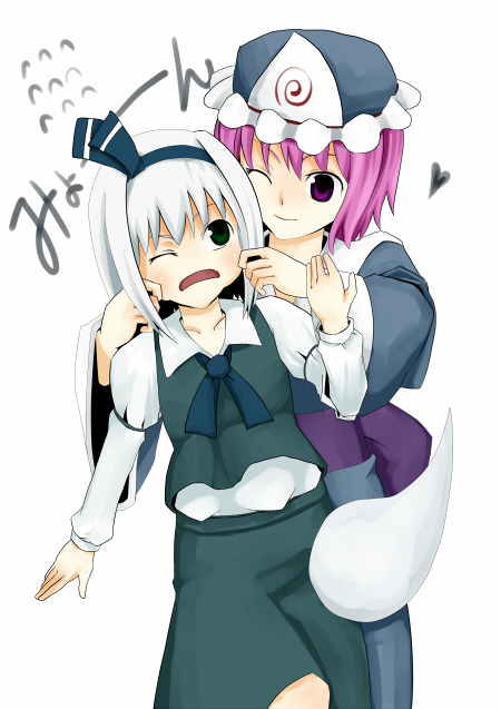 konpaku youmu and saigyouji yuyuko (touhou) drawn by roas