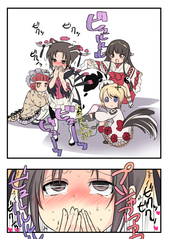 pechika, clantail, rionetta, and miyokata no nako (mahou shoujo ikusei keikaku and 1 more) drawn by kouji_(kari)