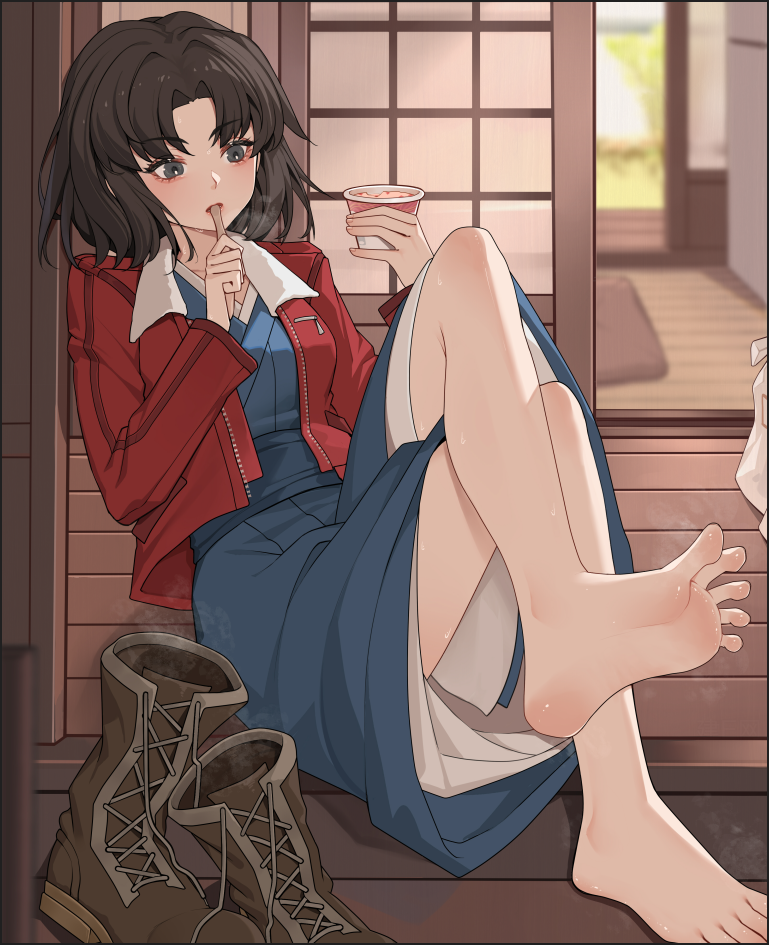 ryougi shiki (fate and 2 more) drawn by xssh