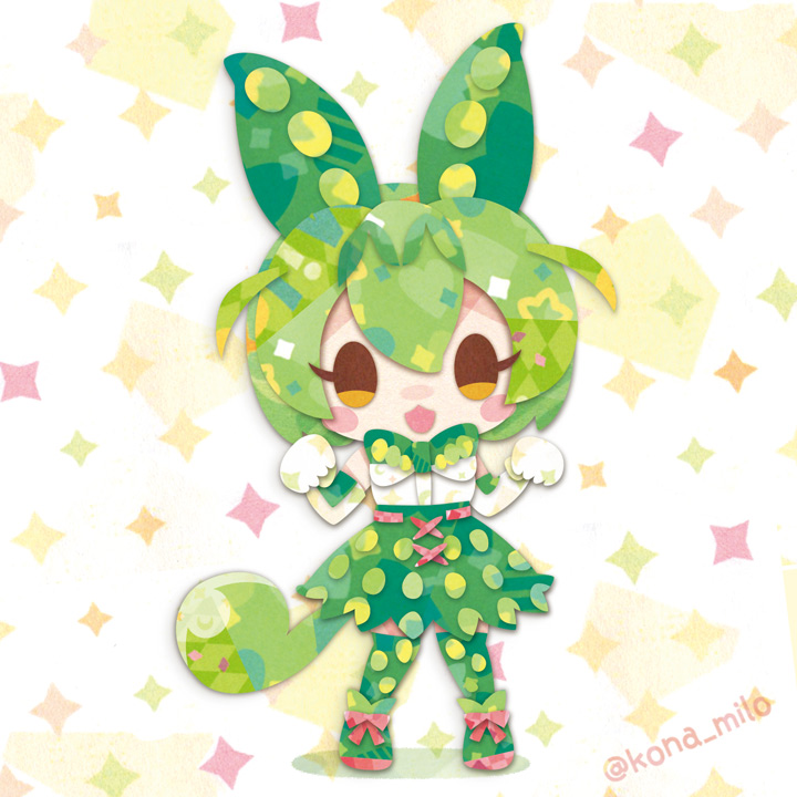 serval and zundamon (kemono friends and 2 more) drawn by kikuchi_milo