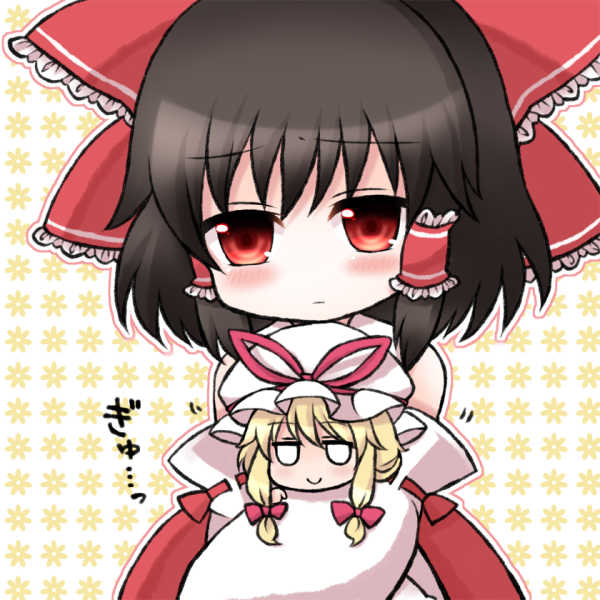 hakurei reimu and yakumo yukari (touhou) drawn by shiohachi