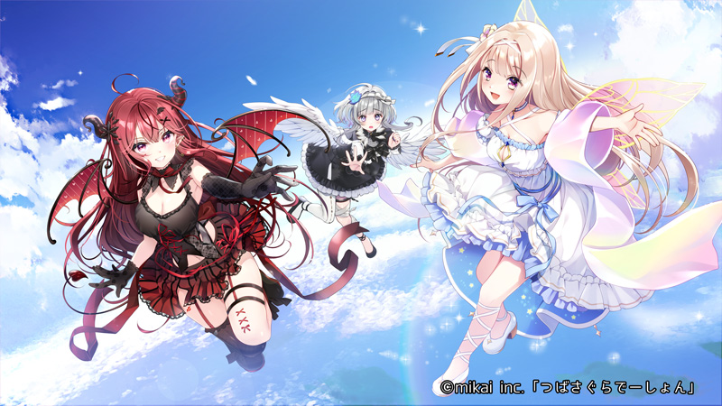 usuwa suu, ayamo nono, and makoh lisa (re:act) drawn by maronie.