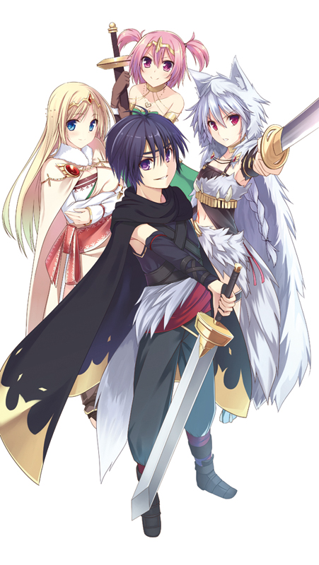 suou yuuto, felicia, linnea, and siegrune (hyakuren no haou to seiyaku no valkyria) drawn by yukichin