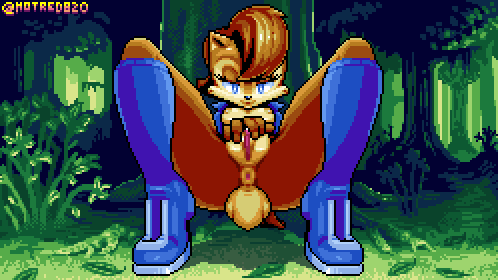 sally acorn (sonic and 1 more) drawn by rockthebull