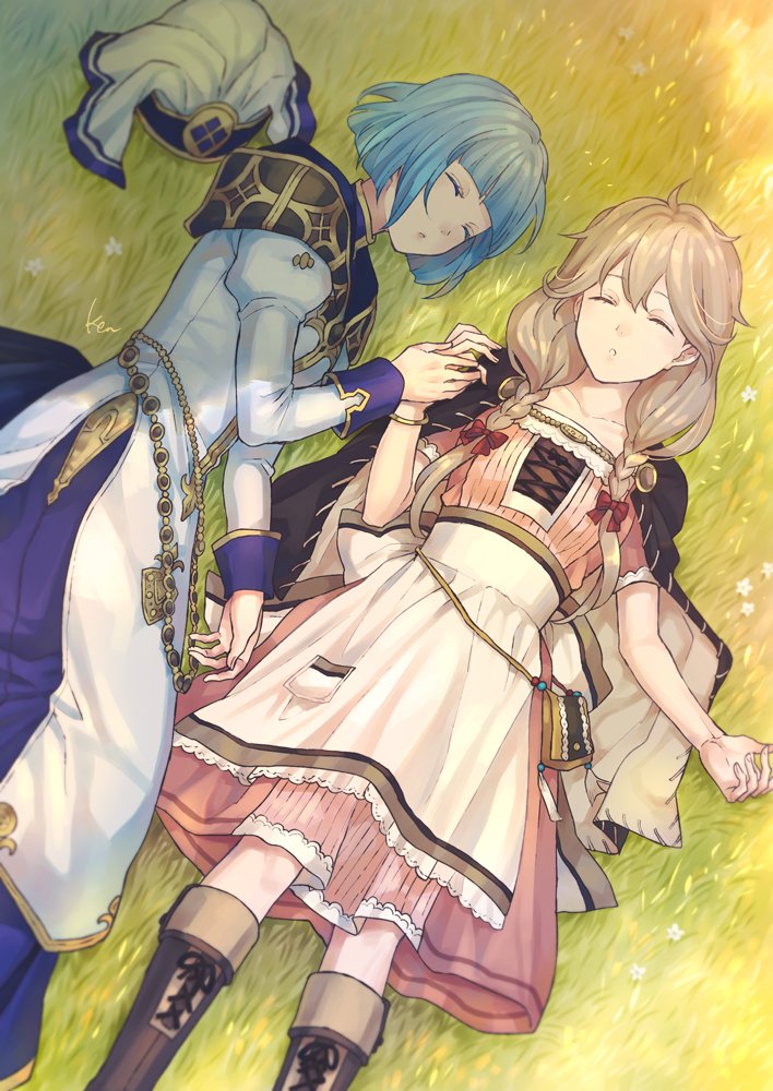 faye and silque (fire emblem and 1 more) drawn by akke