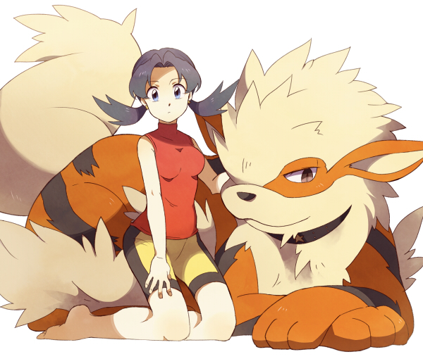 kris and arcanine (pokemon and 1 more) drawn by otoufu_(oto_hu)