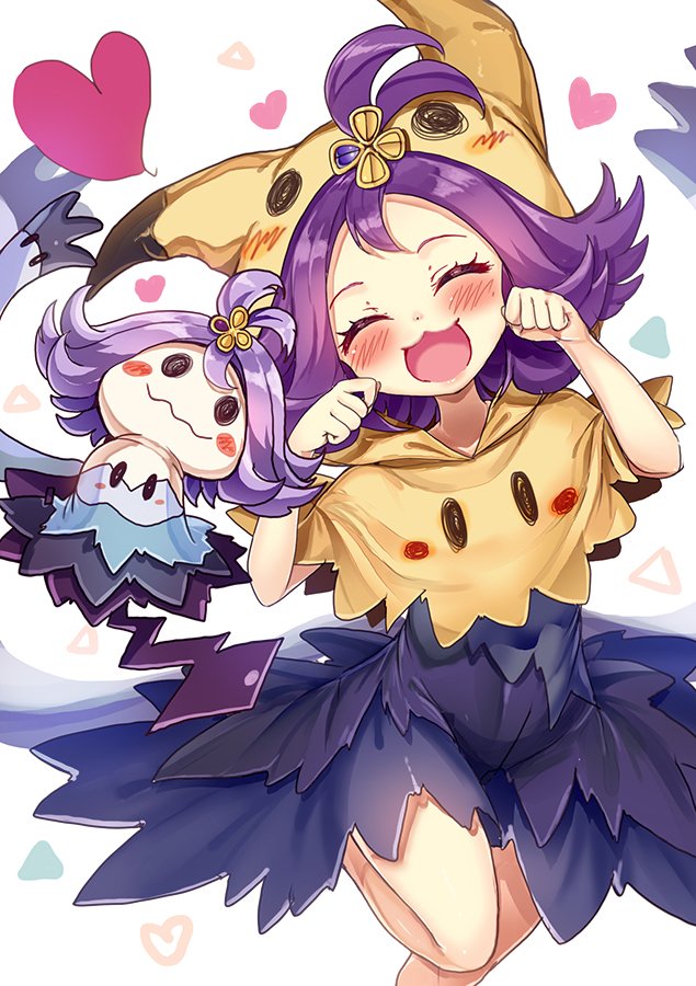 mimikyu and acerola (pokemon and 1 more) drawn by akabane_(zebrasmise)