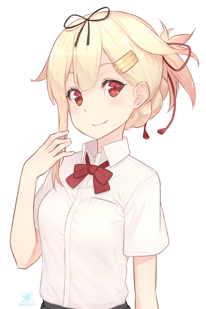 yuudachi, yuudachi kai ni, and miyamizu mitsuha (kantai collection and 1 more) drawn by dan_(kumadan)
