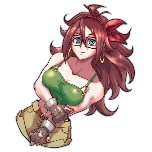 android 21 and lunch (dragon ball and 1 more) drawn by kemachiku