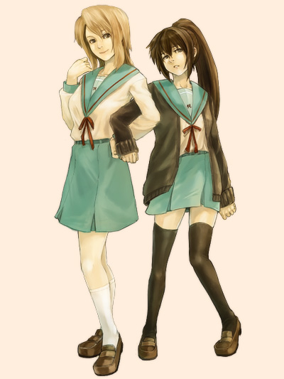 kyonko and koizumi itsuki (suzumiya haruhi no yuuutsu) drawn by homutatu