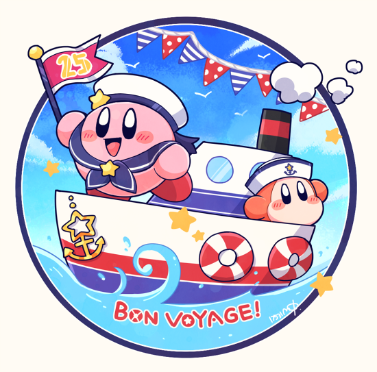 kirby and waddle dee (kirby) drawn by midooka_(o_k_k)
