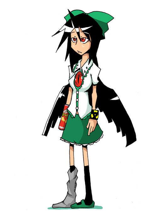 reiuji utsuho and julius pringles (touhou and 1 more) drawn by setz