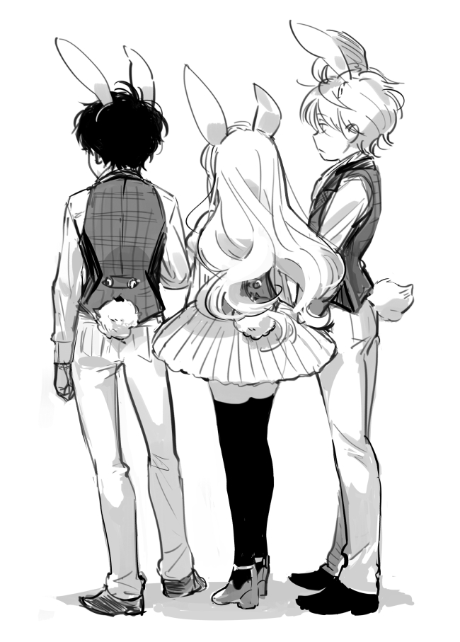 slaine troyard, kaizuka inaho, and asseylum vers allusia (aldnoah.zero) drawn by logi_bunbukucha