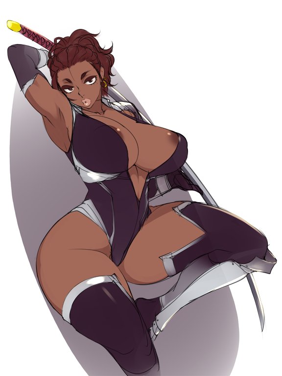 nasu trisha (oh yes! kasshoku bitch hitozuma no seiyoku kaishou) drawn by oohara_kyuutarou