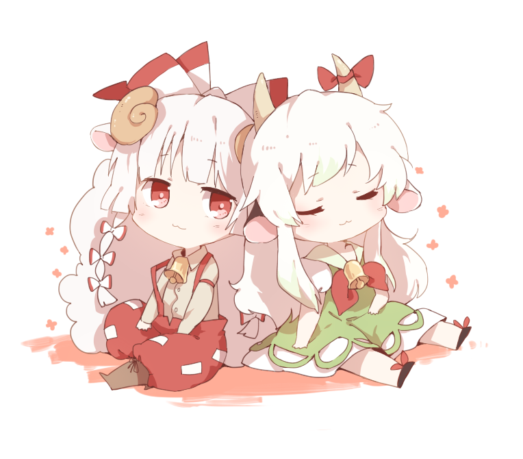 fujiwara no mokou, kamishirasawa keine, and ex-keine (touhou) drawn by imoko_(imonatsuki)