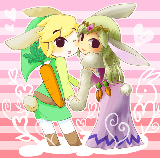 link, princess zelda, and toon link (the legend of zelda and 1 more) drawn by lip_(coco)