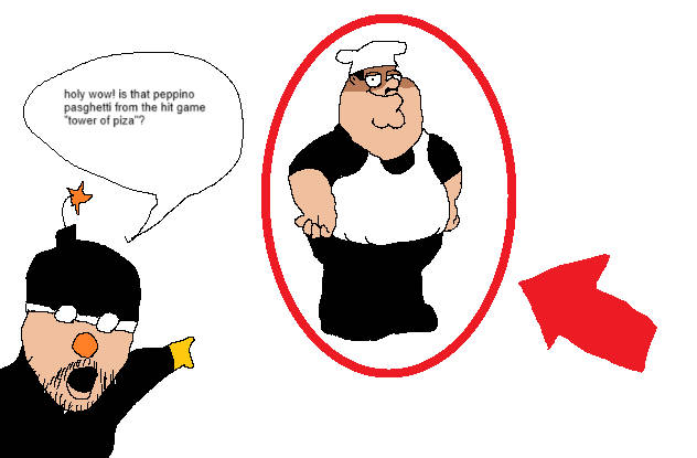 peter griffin and peppino spaghetti (family guy and 1 more)