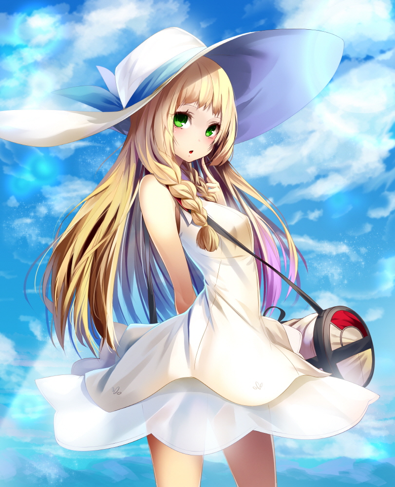 lillie (pokemon and 1 more) drawn by soya_(torga)