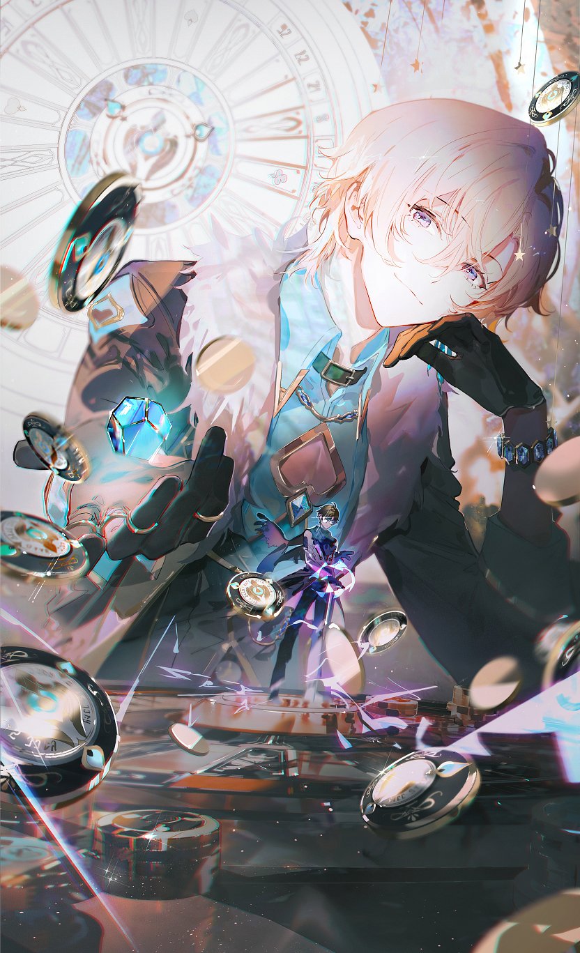 aventurine (honkai and 1 more) drawn by mian_lang