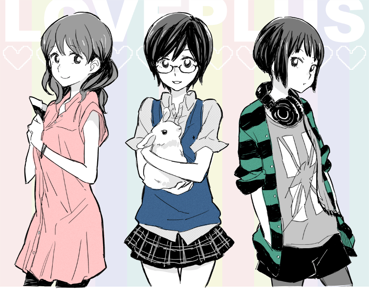 anegasaki nene, kobayakawa rinko, and takane manaka (love plus) drawn by pe88y_(yu_tsugirls)