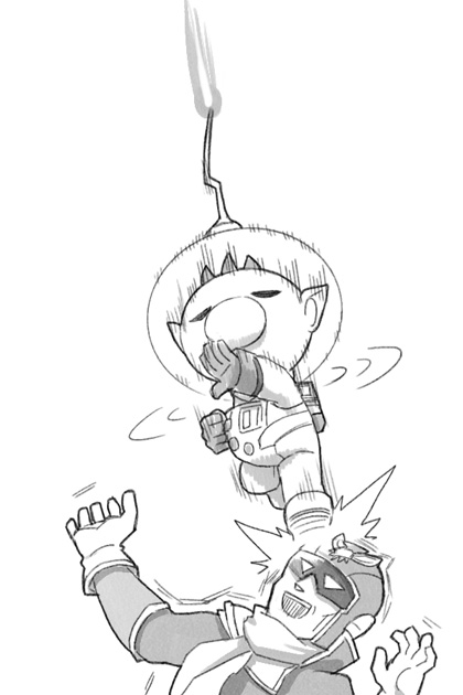 olimar and captain falcon (super smash bros. and 2 more) drawn by naru_(wish_field)