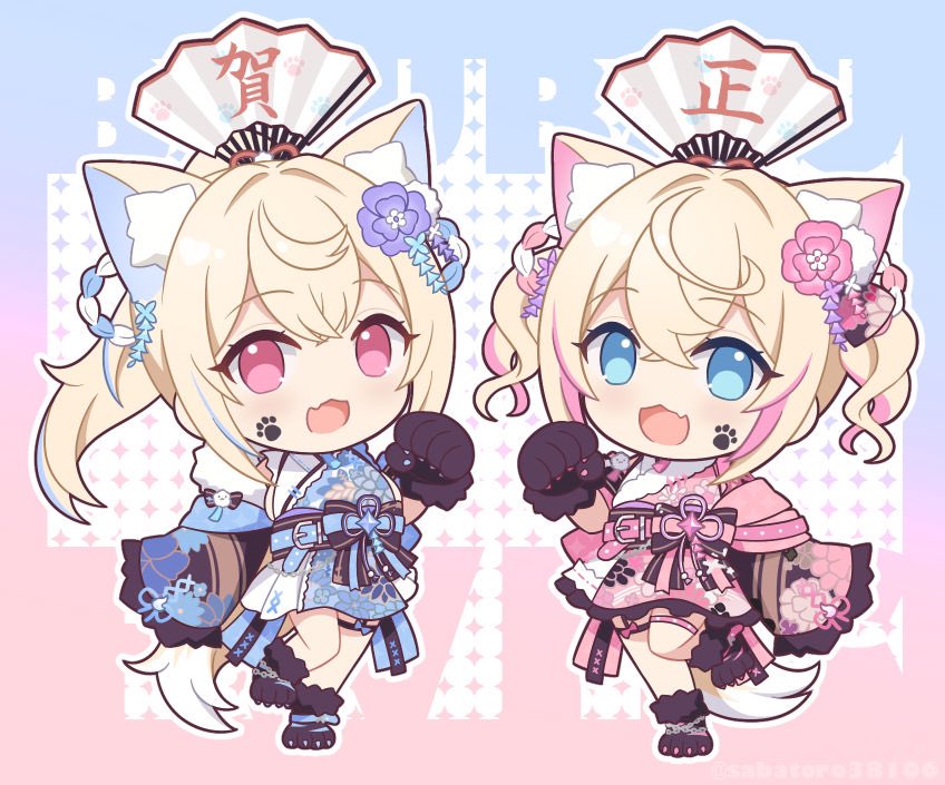 fuwawa abyssgard and mococo abyssgard (hololive and 1 more) drawn by misakiotukimi