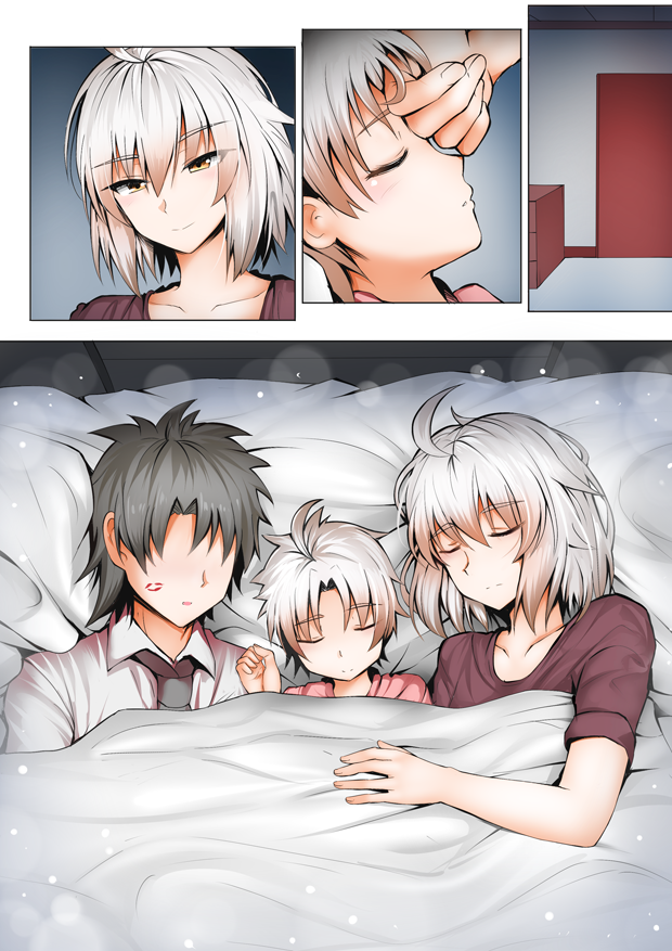 fujimaru ritsuka and jeanne d'arc alter (fate and 1 more) drawn by ginhaha