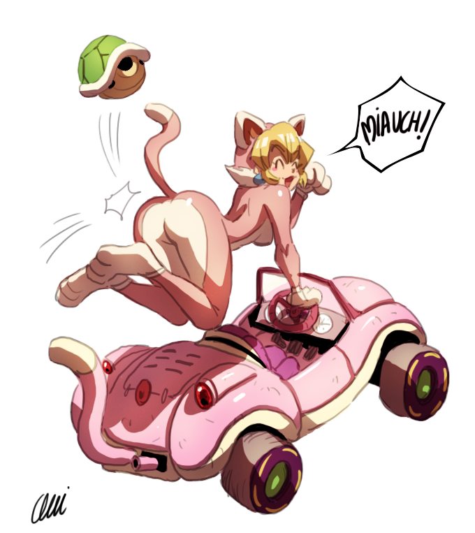 princess peach and cat peach (mario and 3 more) drawn by onofre_wayne