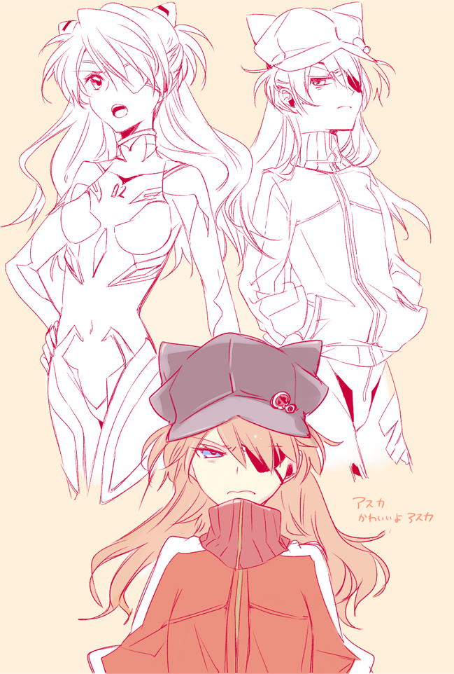 souryuu asuka langley (neon genesis evangelion and 2 more) drawn by yama_(momomonmochi)