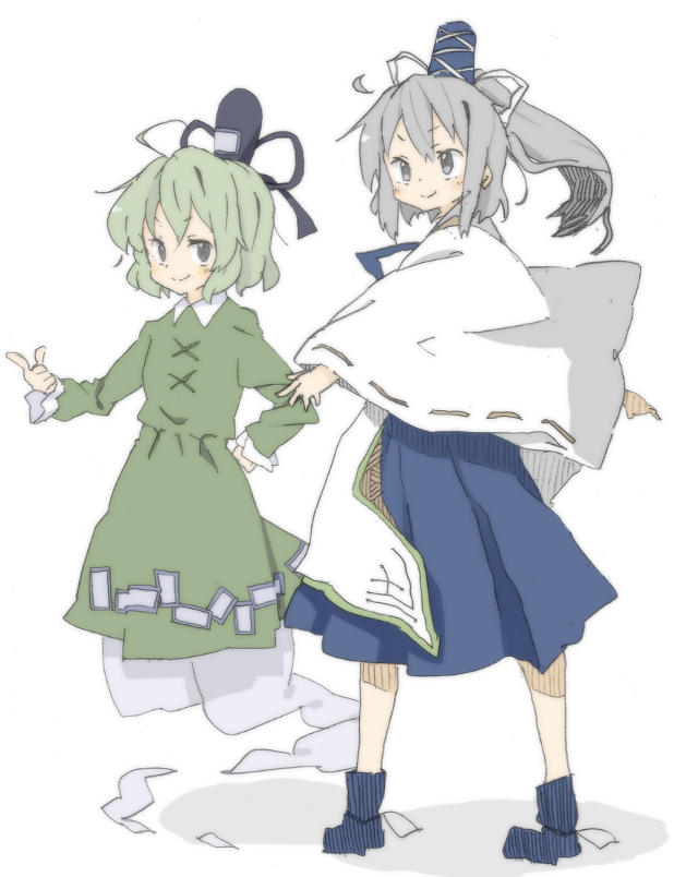mononobe no futo and soga no tojiko (touhou) drawn by miyachi