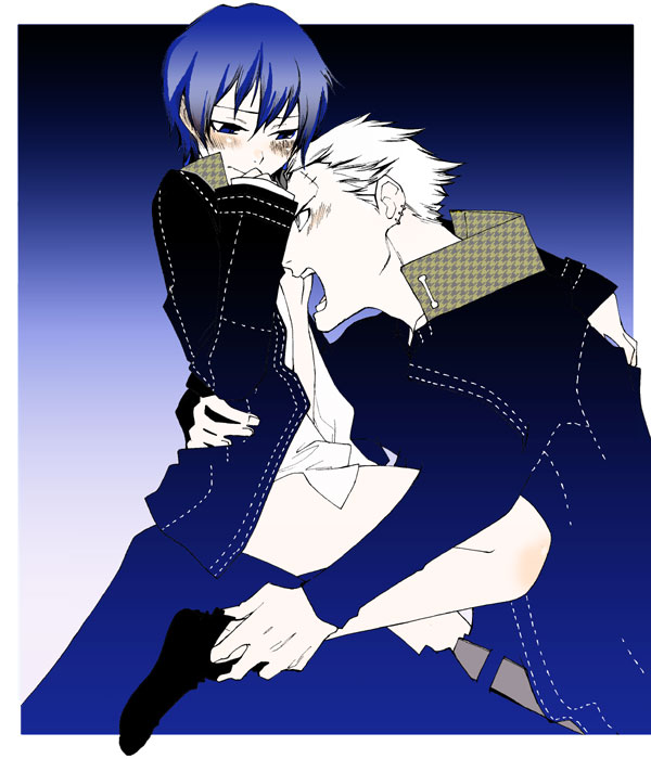 shirogane naoto and tatsumi kanji (persona and 1 more) drawn by hnmrk