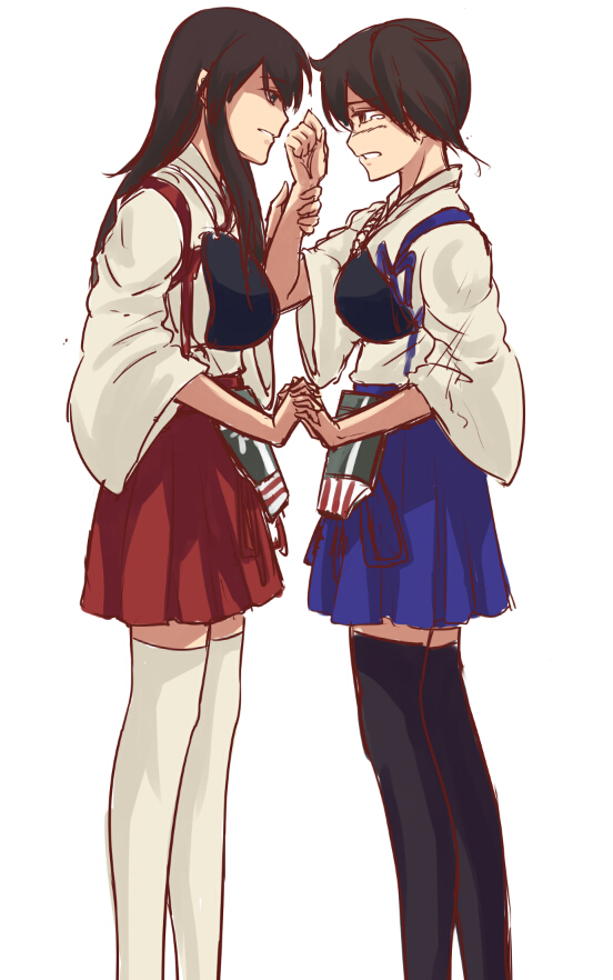 kaga and akagi (kantai collection) drawn by sen_(alshy379)