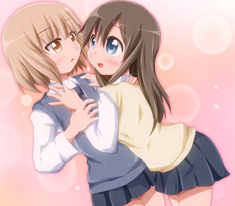 oomuro nadeshiko and yaeno miho (yuruyuri and 1 more) drawn by shishinon