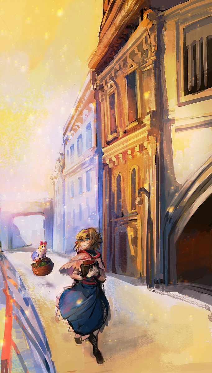 alice margatroid and shanghai doll (touhou) drawn by erty113