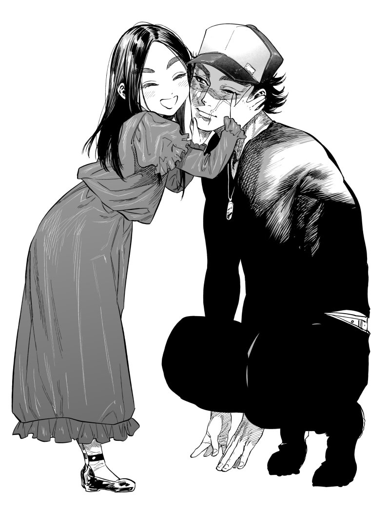 sugimoto saichi and asirpa (golden kamuy) drawn by kimidake