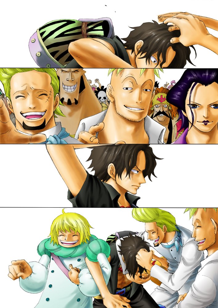 portgas d. ace, marco, izou, thatch, jozu, and 2 more (one piece) drawn by kara_(acluf-0156)