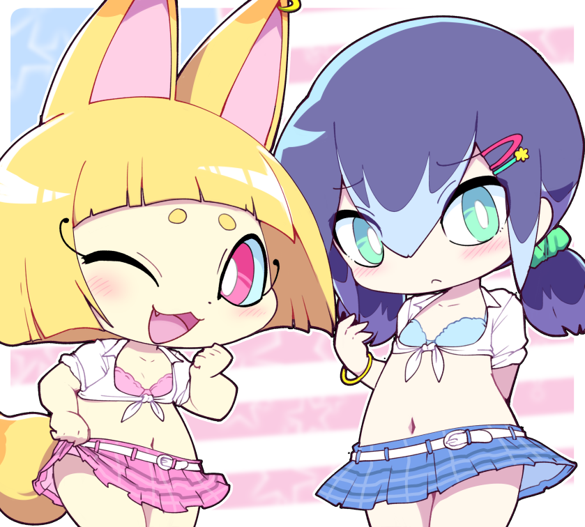 yukionna and kon-tan (youkai watch) drawn by nollety