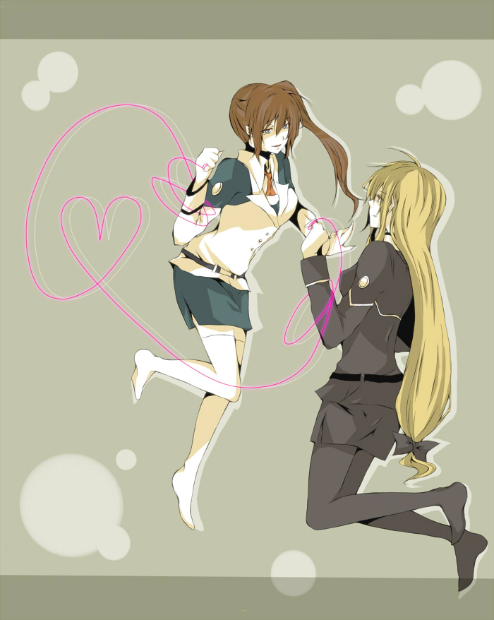 fate testarossa and takamachi nanoha (lyrical nanoha and 1 more) drawn by toudou_(dolce)