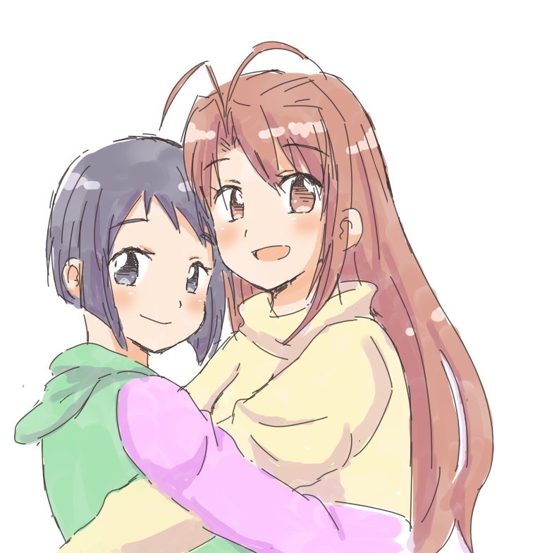 narusegawa naru and maehara shinobu (love hina) drawn by p-jo_(iyoiyo27)