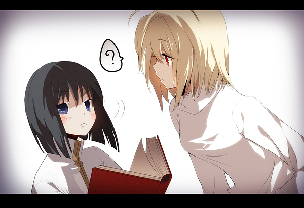 arcueid brunestud and merem solomon (tsukihime) drawn by dhiea